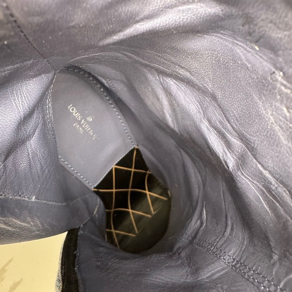 Louis Vuitton Blue and Brown Ankle Booties with Stiletto Heel - Picture 17 of 17